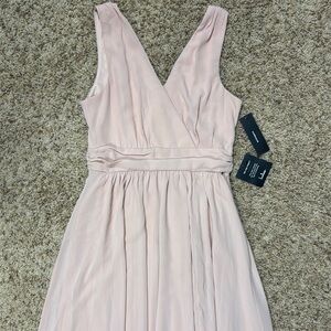 NWT Lulu's Blush Pleated Wrap Maxi Bridesmaid Thoughts of Hue Dress